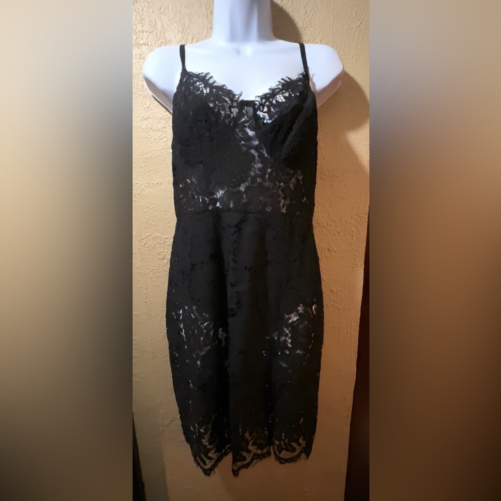 SHEIN Black Lace Maxi Dress